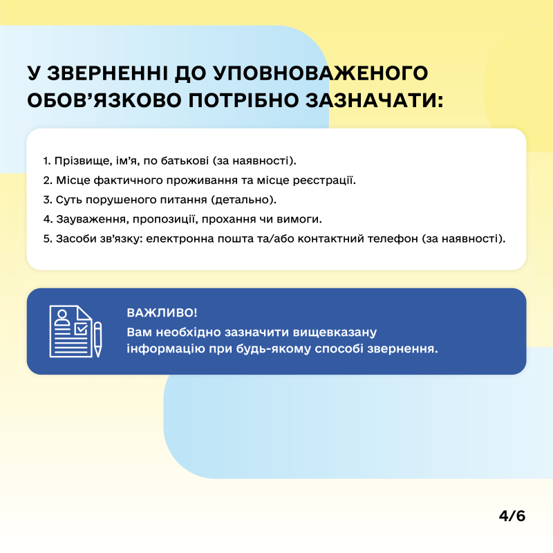 Інформація щодо уповноваженного Верховної Ради України з прав людини